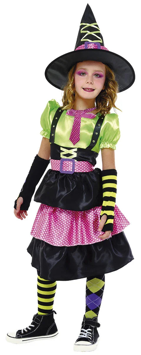 Disfraz de Bruja Urbana de Colores Infantil Brujas Rubies